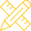 pictogramme crayon et regle